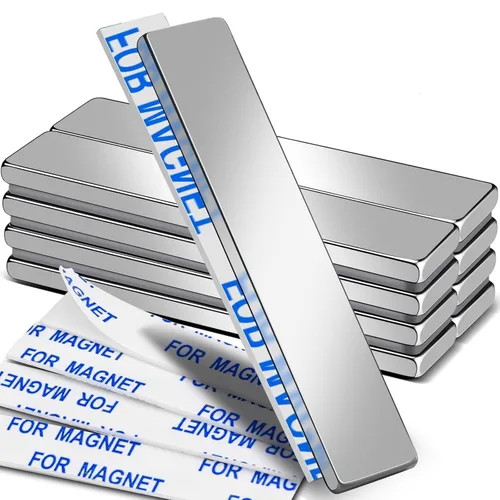 Imanes de barra DIYMAG, imanes de neodimio de tierras raras con respaldo adhesivo, potente fuerza de tracción, perfectos para refrigerador, garaje,