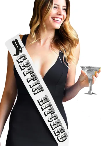 Miniatura 14 de Disco Cowgirl - Traje de despedida de soltera - Cowgirl Getting Hitched Bride Sash - Country Western Bridal Shower