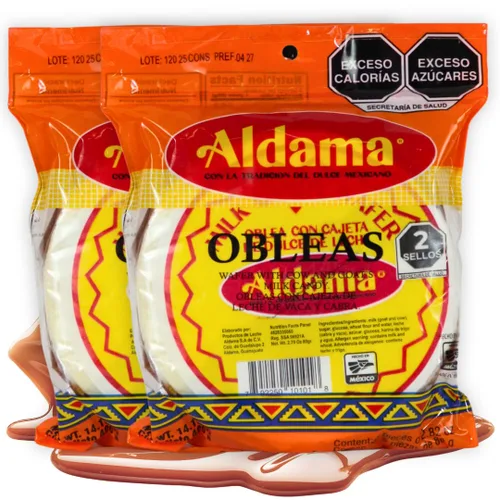 Miniatura 10 de ALDAMA Obleas Mediana Obleas - Caramelo de leche de obleas mediana - 8.81 onzas Galletas cremosas mexicanas de Oblea con relleno de Dulce de Leche