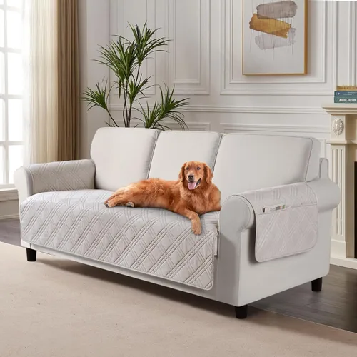 Miniatura 11 de TAOCOCO Fundas de sofá impermeables extragrandes para mascotas y perros con respaldo antideslizante, fundas para asientos de sofá con bolsillo