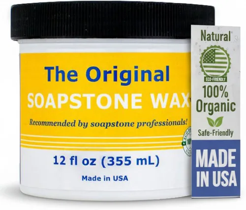 La cera de esteatita original | Cera natural segura para alimentos para encimeras de esteatita – Realza y oscurece la piedra, protección duradera