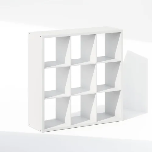 Miniatura 7 de Furinno Organizadores y almacenamiento de armario cúbicos, organizador de armario de 9 cubos, estante abierto, marco extra grueso para armario