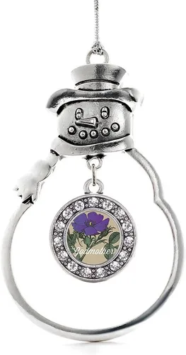 Miniatura 131 de Inspired Silver - Roller Queen - Adorno de Navidad plateado - Adorno circular para árbol de Navidad con circonita cúbica - Decoración colgante