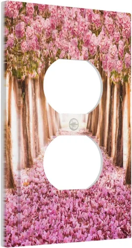 Miniatura 2 de Romántico Árbol de Cerezo Rosa con Flores Bosque Naturaleza Placa de Pared de Interruptor de Receptáculo Dúplex de 1 Vía Jumbo Cubiertas de Toma