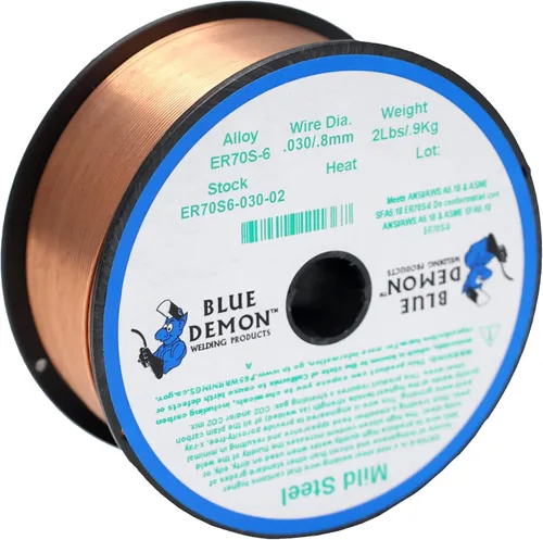 Miniatura 3 de Blue Demon ER70S6 X .030 X 2 LB MIG/GMAW Alambre de soldadura de acero al carbono, todas las posiciones, salpicaduras bajas, formulado