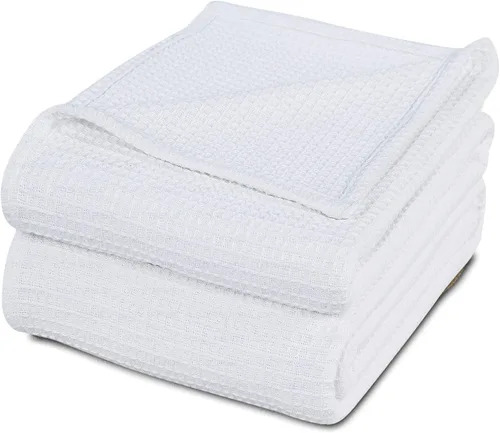 Miniatura 15 de Lujoso tejido de punto gofre de algodón peinado súper suave, acogedor, cálido, transpirable, ligero, elegante, para todas las estaciones, tamaño Gris