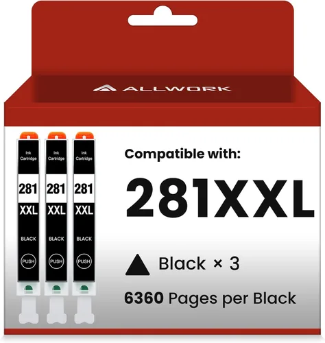 Miniatura 16 de ALLWORK 280XXL 281XXL Compatible con cartuchos de tinta Canon 280 y 281 PGI-280XXL CLI-281XXL para Canon TR8620a Cartuchos de tinta para Pixma