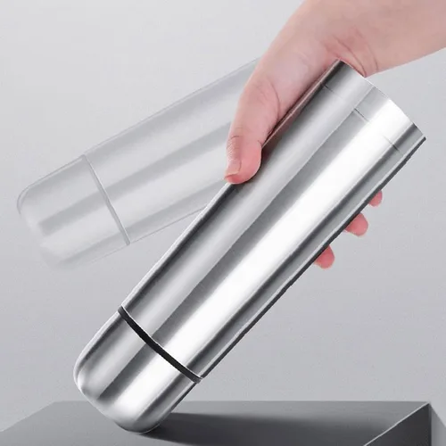 Miniatura 6 de Botella térmica aislada con taza, frasco de café de acero inoxidable para bebidas calientes y frías, botella de agua aislada al vacío, taza de viaje
