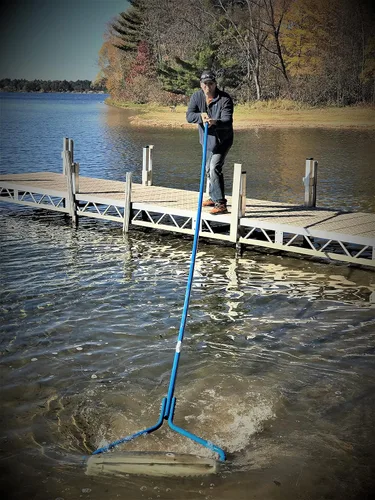 Miniatura 6 de Herramienta de eliminación de malezas Lake Weed. Sistema de mango de largo alcance de 20 pies con cuchillas de acero inoxidable.