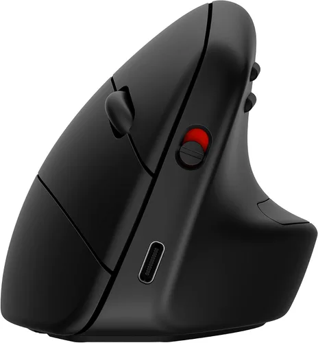 HP 920 - Ratón ergonómico vertical inalámbrico Bluetooth 5.3 y dongle USB, 5 botones programables, batería de 16 semanas, multidispositivo,