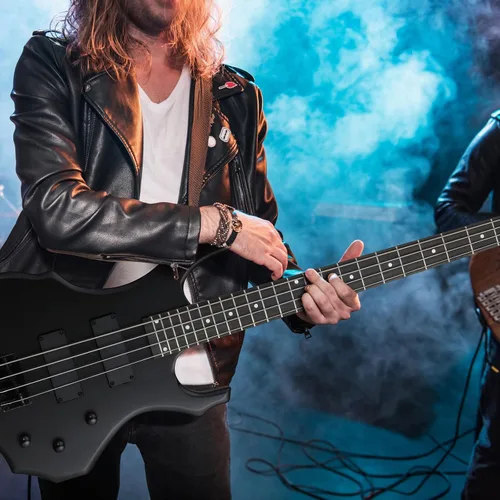 Miniatura 6 de Ktaxon Bajo Eléctrico Guitarra Estilo Fuego Ardiente con Bolsa Portátil para Bajo, Cable Premium, Correa de Guitarra Ajustable, Llave Herramienta