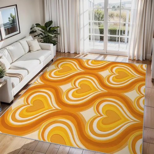 Miniatura 9 de 2x3 Mid Century Modern Throw Rugs for Entryway, Washable Watercolor Geometric Pattern Indoor Door Mat, Bedroom Kitchen Entrance, Non Slip Soft Thin