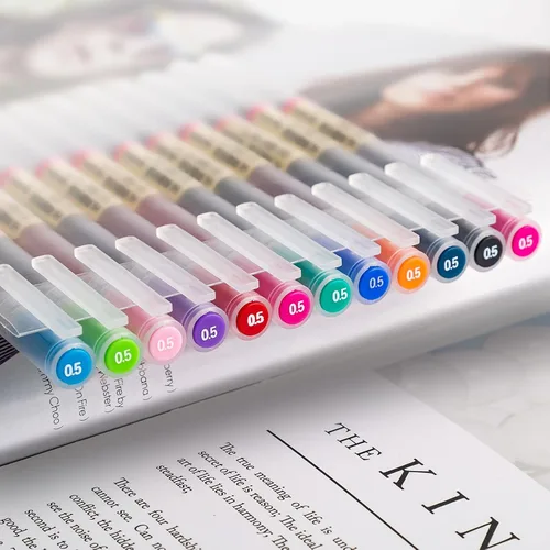 Miniatura 3 de BEIWO Bolígrafo de tinta de gel de alta calidad, 0.020 in, bolígrafos de color de punta fina, bolígrafo de gel de escritura suave para oficina