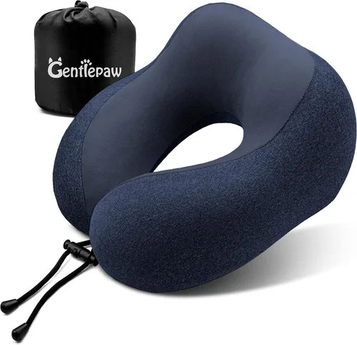 Almohada de viaje – Almohada cervical de espuma viscoelástica para adultos, niños, almohadas cómodas y portátiles en forma de U, almohada de avión