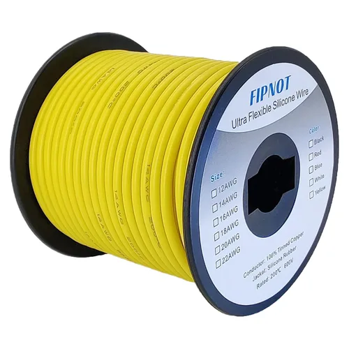 Miniatura 34 de Cable de 8 AWG Alambre Calibre 8 de Silicona - Carrete Negro de 25 pies, Alambre de Cobre Estañado Trenzado Extra Flexible 8AWG para Soldadura 200℃