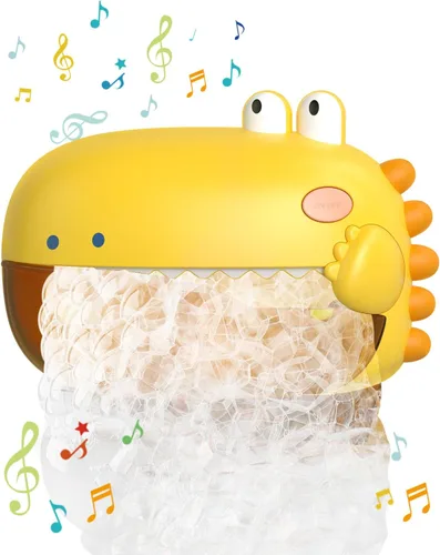 Lehoo Castle Juguetes de Baño para Bebés, Máquina de Burbujas de Baño de Dinosaurio, Juguetes de Baño para Niños de 1-3 Años, Juguetes Automáticos
