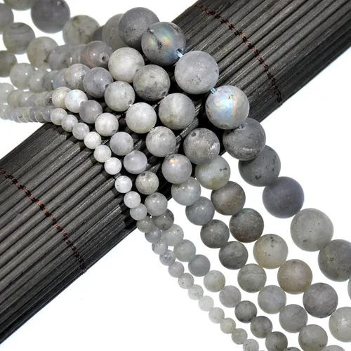 Miniatura 38 de AD Beads Hermosas cuentas sueltas redondas de piedras preciosas mate naturales de 0.157-0.472 in (0.315 in, 33 amazonita mate)