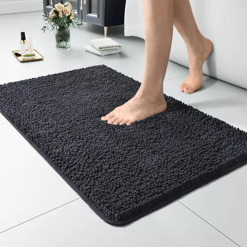 Miniatura 53 de LOCHAS Alfombra de Baño de Lujo Lanuda Tapete de Baño 24 x 17 Pulgadas, Alfombras de Baño Lavables Antideslizantes para Baño y Ducha, Alfombras