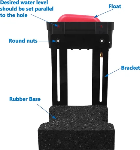 Miniatura 3 de Nivelador de agua para piscina, altura ajustable de 2 a 9 pulgadas, mantiene automáticamente el nivel de agua establecido