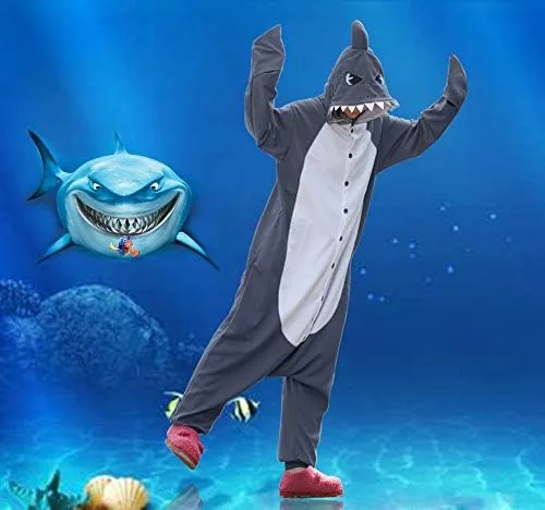 Miniatura 3 de WOTOGOLD pijamas disfraz en forma de tiburón para adulto, ideal para Cosplay