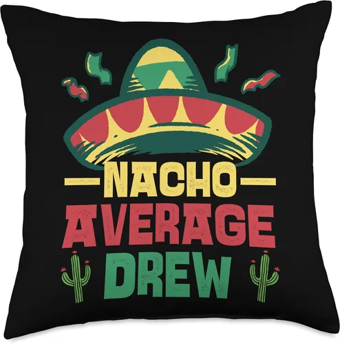 Miniatura 5 de Not Your Ordinary Name. Nacho Average Drew - Almohada (16 x 16 pulgadas), multicolor