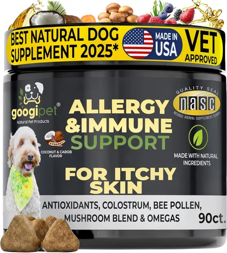 Miniatura 12 de Googipet Probiotics for Dogs Digestive Health – Prebióticos y probióticos masticables para tratamiento de infección por levaduras de perro + enzimas