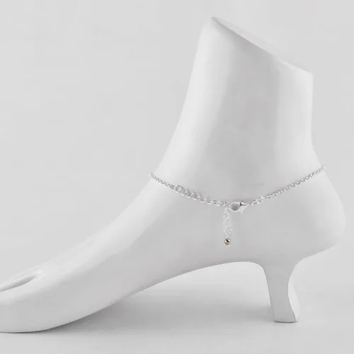 Miniatura 42 de YANARA Pulsera de tobillo para mujer, piedra de nacimiento natural, cuentas de piedras preciosas, tobillera delicada hecha a mano de 9 pulgadas +