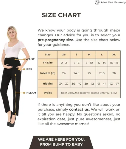 Miniatura 5 de Pantalones de maternidad cómodos elásticos para mujer, pantalones capri casuales de embarazo para el trabajo