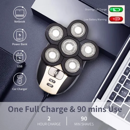 Miniatura 2 de SAILHOME Maquinilla de afeitar eléctrica para hombres- Actualización 5 en 1 afeitadoras para hombres- Kit de aseo de cabeza calva