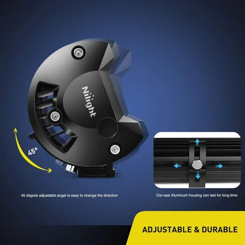 Miniatura 5 de Nilight Barra de luz LED de 12 pulgadas de 300 W, combo de triple fila de punto de inundación, carcasa de aluminio, IP67 impermeable, 30000 lm, 2