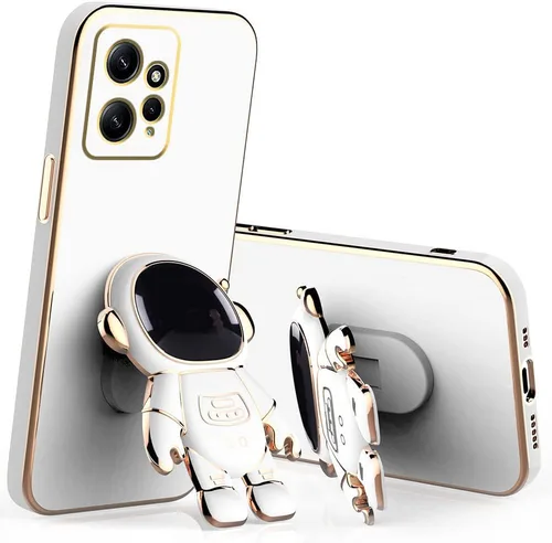 Miniatura 6 de Compatible con Redmi Note 12 4G Funda con chapado creativo de astronauta de dibujos animados rosa, para Redmi Note 12 4G, funda de teléfono de Verde