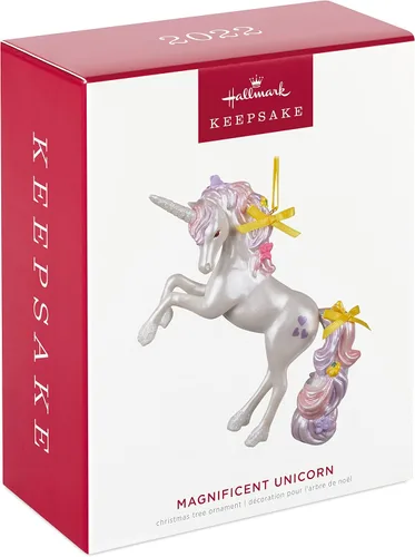 Miniatura 3 de Hallmark Keepsake Plástico, adorno navideño 2022, magnífico unicornio Unicornio magnífico