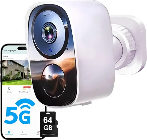 Miniatura 10 de Cámaras de Seguridad Inalámbricas para Exteriores 2K Actualizadas 2025, Almacenamiento en la Nube Gratuito, Duración de Batería de 1-6 Meses, Blanco