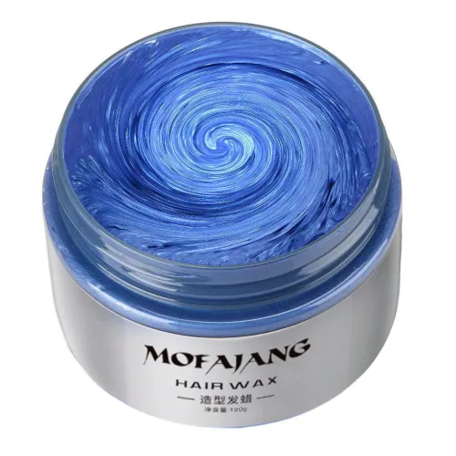 Miniatura 17 de MOFAJANG - Tinte de cera unisex para el cabello, color crema, barro, pomada de peinado natural, lavable temporal, fiesta cosplay (blanco)
