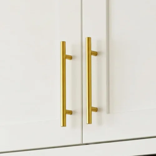 Miniatura 4 de Goldenwarm - Paquete de 25 manijas doradas de 3 pulgadas para gabinetes, tiradores cepillados dorados para cajones de latón, manijas doradas