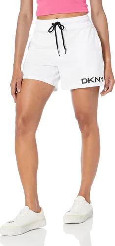 DKNY Pantalones cortos deportivos con logotipo para mujer