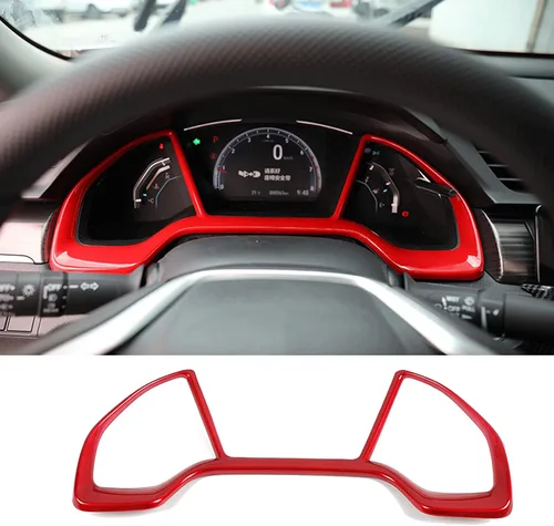 Miniatura 8 de Accesorios de automóvil aptos para Honda 10ª generación Civic 2016-2021 Interior tablero de instrumentos, marco, marco de cubierta