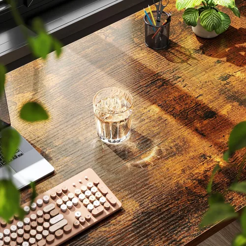 Miniatura 6 de Coleshome Escritorio para computadora de 48 pulgadas, escritorio moderno de estilo simple para oficina en casa, escritorio de estudio para Roble gris