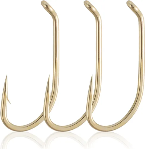 Miniatura 7 de Dr.Fish Paquete de 100 ganchos secos para moscas de acero de alto carbono, níquel negro, accesorios para atar moscas, trucha, salmón, anzuelos