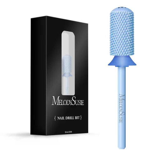 Miniatura 11 de MelodySusie Brocas de uñas de seguridad, brocas de carburo de 2,38 mm de barril grande y parte superior redonda y suave, adecuadas para manicura
