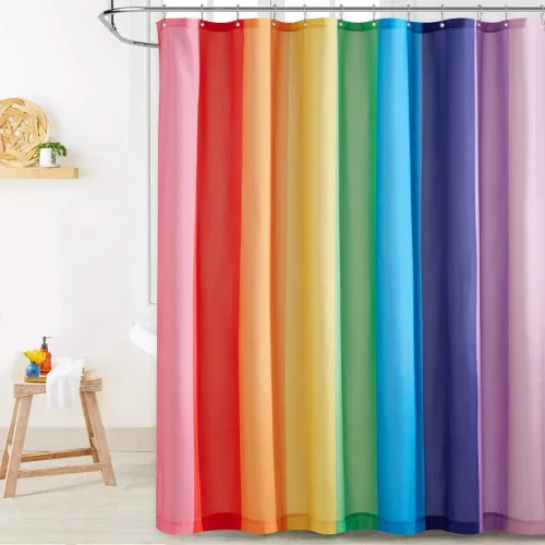 Miniatura 11 de KGORGE Cortina de ducha para baño, impermeable, con patrón de plantas, tamaño de cabina, decoración de baño para tina, inodoro, spa, 36 pulgadas