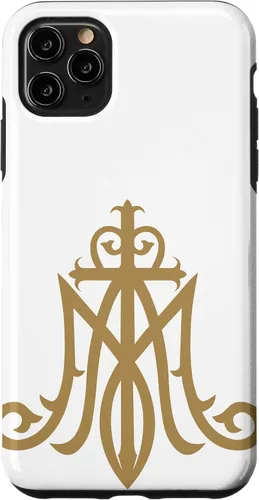 Miniatura 12 de Funda católica con monograma para iPhone 15 Virgin Mary Insignia Ave Maria