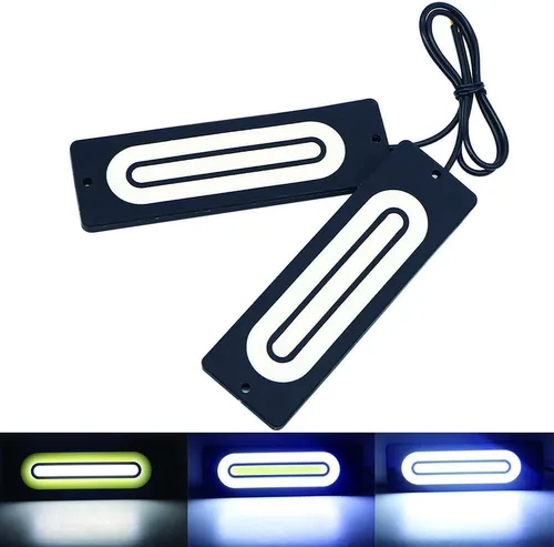 Miniatura 7 de YSY 2 bombillas LED de doble color blanco ámbar COB luces de circulación diurna luz de giro flexible DRL luz diurna luz de conducción impermeable