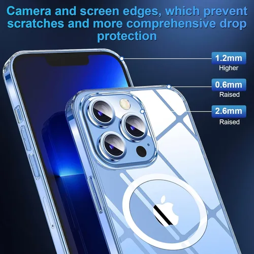 Miniatura 3 de SUCGLES Funda para iPhone 13 Pro Max con MagSafe, imán ultra fuerte N56, protección contra caídas de 12 pies, antiamarilleo, funda magnética