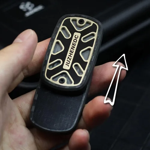 Miniatura 4 de Fidget Slider - Juguete de fibra de carbono EDC con punta de dedo, juguete para aliviar la ansiedad, juguete para adultos para uso diario, estilo 2