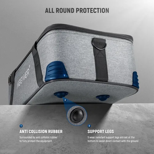 Miniatura 6 de NEEWER Bolsa de transporte con espuma movible acolchada para Studio Light Q300 Vision 4 ML300 CB60B RGB CB60 MS60B MS60C MS150B, bolsa de transporte