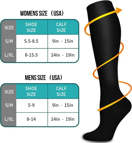 Miniatura 7 de Calcetines médicos de compresión de cobre para mujeres y hombres 6 pares el mejor apoyo para correr atletismo enfermería viajes