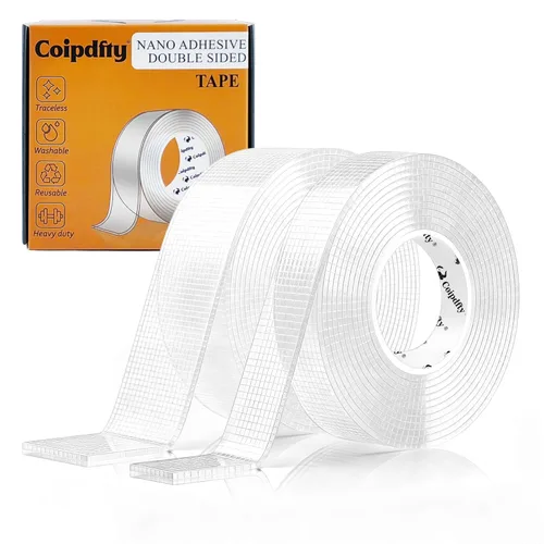 Miniatura 12 de Cinta adhesiva de doble cara para paredes, soporte de cinta extraíble para pósteres, cinta adhesiva resistente para colgar en la pared, cinta 4