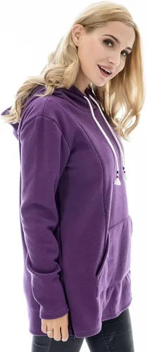 Miniatura 68 de Bearsland - Sudadera de lactancia y maternidad para mujer, con bolsillos y capucha