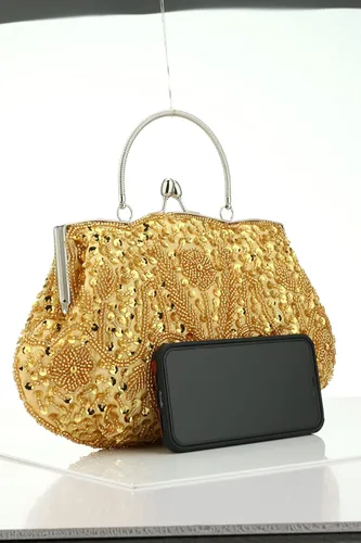 Miniatura 6 de Simcat Bolso de mano grande con cuentas de lentejuelas y flores